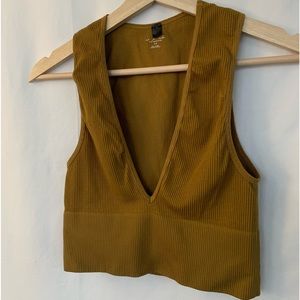 Urban Outfitters Mustard Yellow Crop Tank
